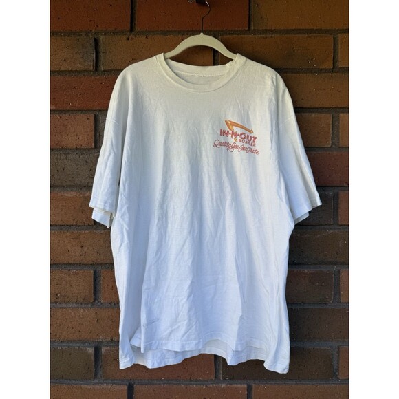 90'S IN-N-OUT BURGER Single Stitch T-Shirt Men's Large/X-Large 1993 Back Print - Picture 2 of 16